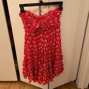 Free people strapless mini dress